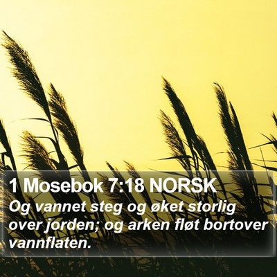 1 Mosebok 7:18 NORSK Bible Verse Image