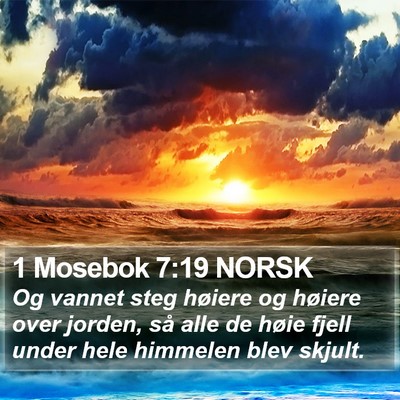 1 Mosebok 7:19 NORSK Bible Verse Image