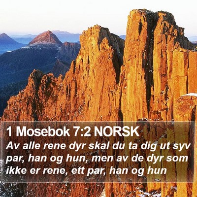 1 Mosebok 7:2 NORSK Bible Verse Image