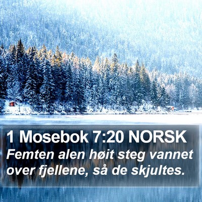 1 Mosebok 7:20 NORSK Bible Verse Image