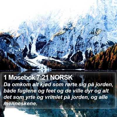 1 Mosebok 7:21 NORSK Bible Verse Image