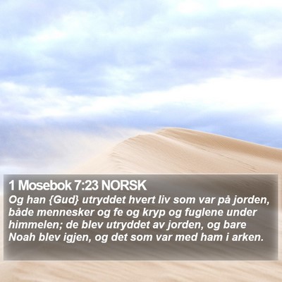 1 Mosebok 7:23 NORSK Bible Verse Image