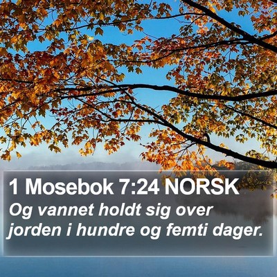 1 Mosebok 7:24 NORSK Bible Verse Image