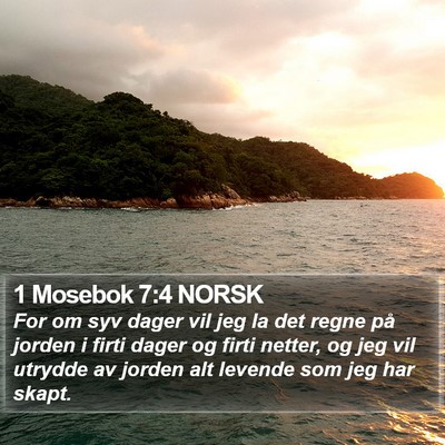1 Mosebok 7:4 NORSK Bible Verse Image