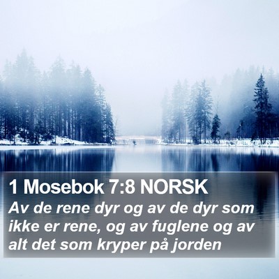 1 Mosebok 7:8 NORSK Bible Verse Image