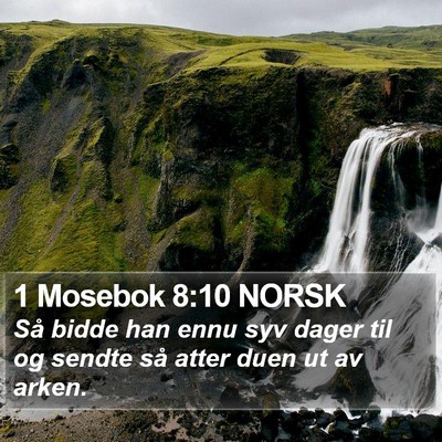 1 Mosebok 8:10 NORSK Bible Verse Image