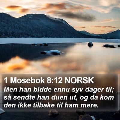 1 Mosebok 8:12 NORSK Bible Verse Image