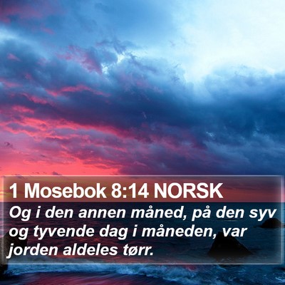 1 Mosebok 8:14 NORSK Bible Verse Image
