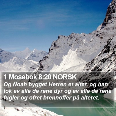 1 Mosebok 8:20 NORSK Bible Verse Image