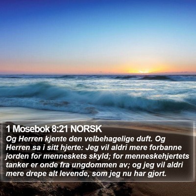 1 Mosebok 8:21 NORSK Bible Verse Image