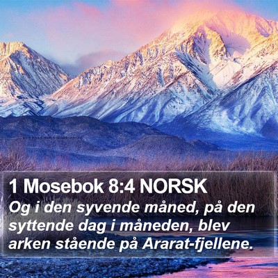 1 Mosebok 8:4 NORSK Bible Verse Image