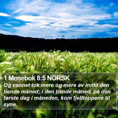 1 Mosebok 8:5 NORSK Bible Verse Image