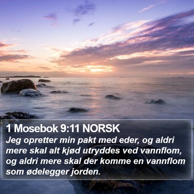 1 Mosebok 9:11 NORSK Bible Verse Image