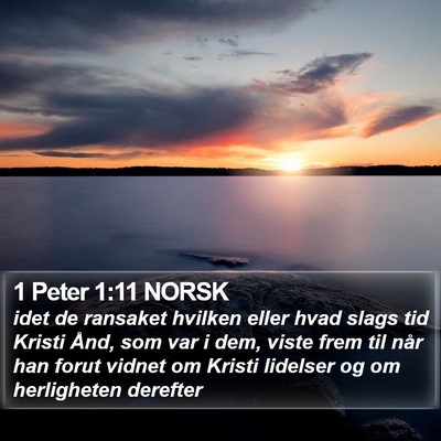 1 Peter 1:11 NORSK Bible Verse Image