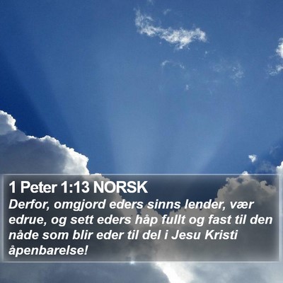 1 Peter 1:13 NORSK Bible Verse Image