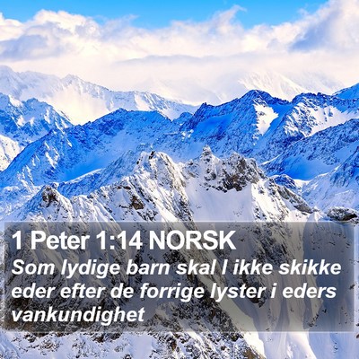 1 Peter 1:14 NORSK Bible Verse Image