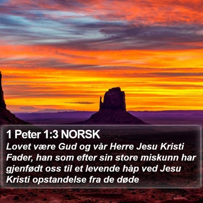1 Peter 1:3 NORSK Bible Verse Image