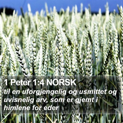 1 Peter 1:4 NORSK Bible Verse Image