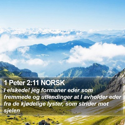 1 Peter 2:11 NORSK Bible Verse Image
