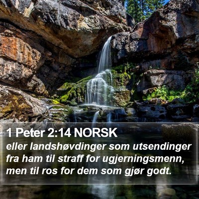 1 Peter 2:14 NORSK Bible Verse Image