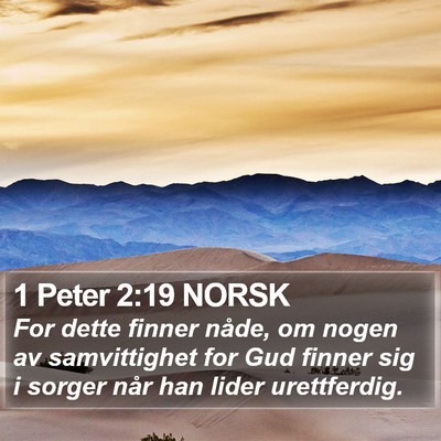 1 Peter 2:19 NORSK Bible Verse Image