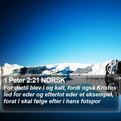 1 Peter 2:21 NORSK Bible Verse Image