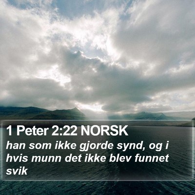 1 Peter 2:22 NORSK Bible Verse Image
