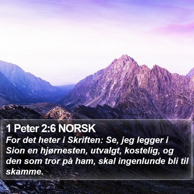 1 Peter 2:6 NORSK Bible Verse Image