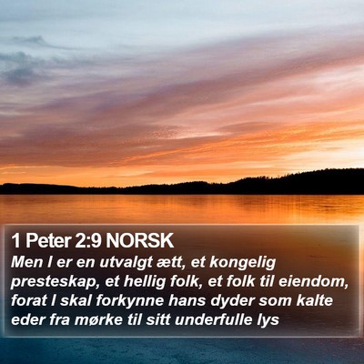 1 Peter 2:9 NORSK Bible Verse Image