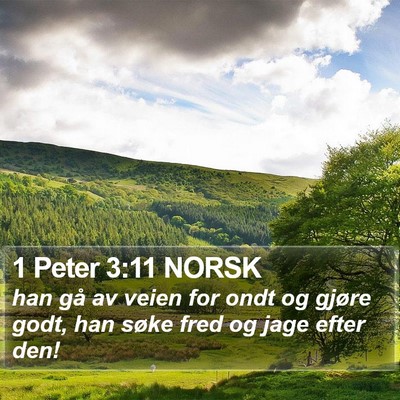 1 Peter 3:11 NORSK Bible Verse Image