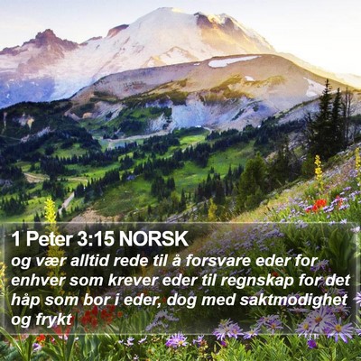 1 Peter 3:15 NORSK Bible Verse Image
