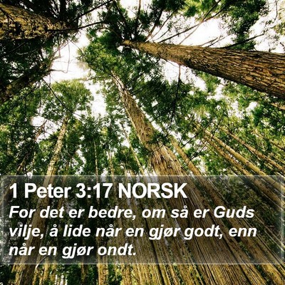1 Peter 3:17 NORSK Bible Verse Image