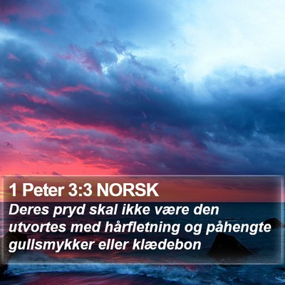 1 Peter 3:3 NORSK Bible Verse Image