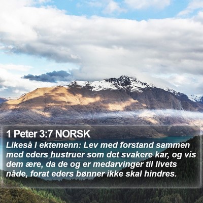 1 Peter 3:7 NORSK Bible Verse Image