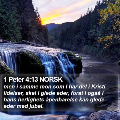 1 Peter 4:13 NORSK Bible Verse Image