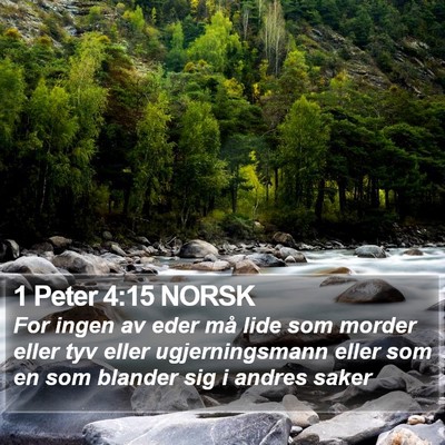 1 Peter 4:15 NORSK Bible Verse Image