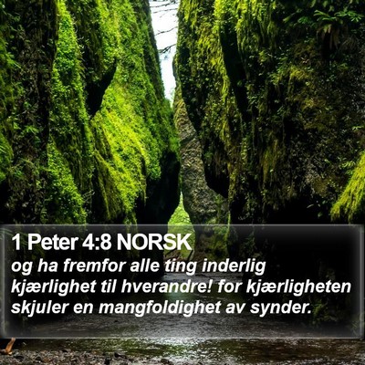 1 Peter 4:8 NORSK Bible Verse Image