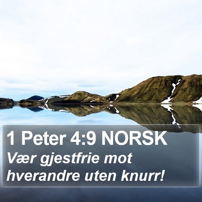 1 Peter 4:9 NORSK Bible Verse Image