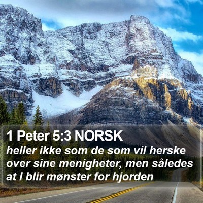 1 Peter 5:3 NORSK Bible Verse Image