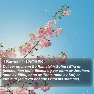 1 Samuel 1:1 NORSK Bible Verse Image