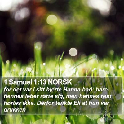 1 Samuel 1:13 NORSK Bible Verse Image