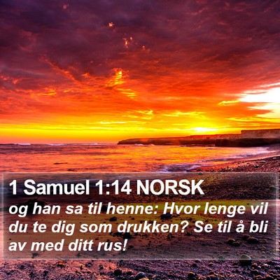 1 Samuel 1:14 NORSK Bible Verse Image