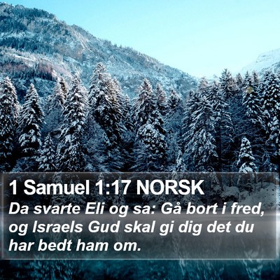 1 Samuel 1:17 NORSK Bible Verse Image
