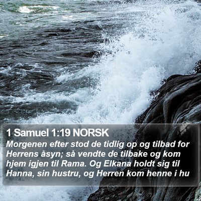 1 Samuel 1:19 NORSK Bible Verse Image
