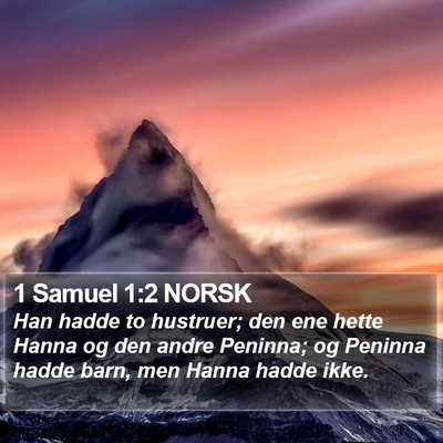 1 Samuel 1:2 NORSK Bible Verse Image
