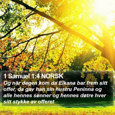 1 Samuel 1:4 NORSK Bible Verse Image