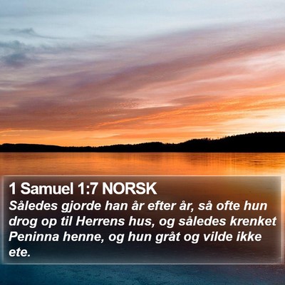 1 Samuel 1:7 NORSK Bible Verse Image