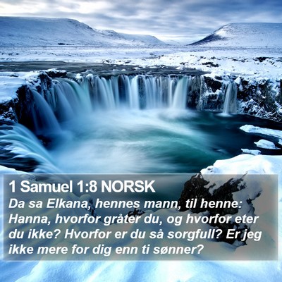 1 Samuel 1:8 NORSK Bible Verse Image