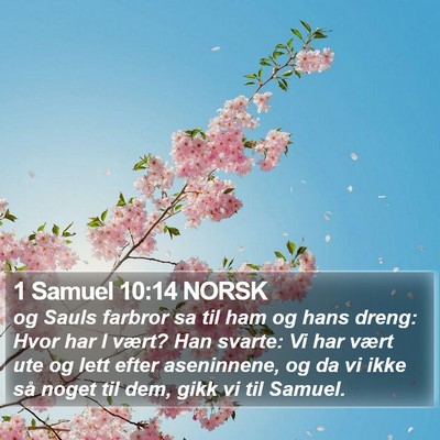 1 Samuel 10:14 NORSK Bible Verse Image