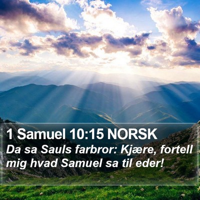 1 Samuel 10:15 NORSK Bible Verse Image